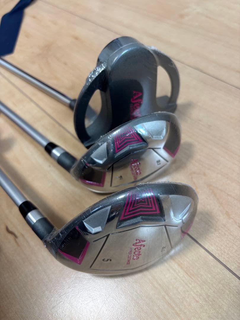 美品　送料込　afectoレディース用ゴルフクラブセット　初心者キャディバッグ付
