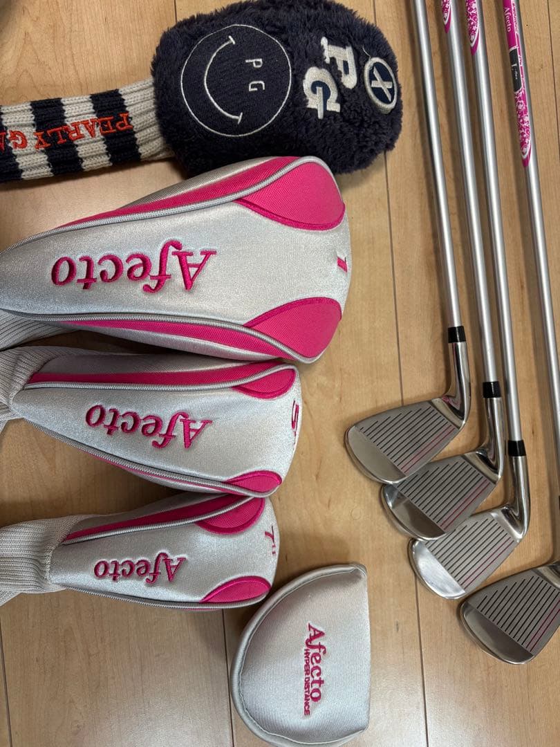 美品　送料込　afectoレディース用ゴルフクラブセット　初心者キャディバッグ付