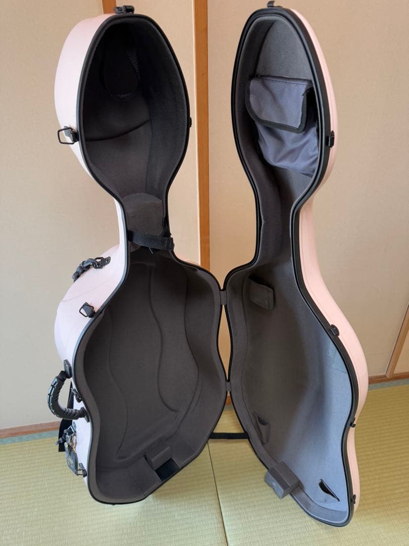 東洋プリュームファイバー　チェロハードケース　4/4 ライトピンク