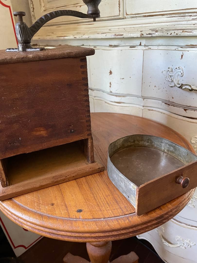 アンティーク　木製　コーヒー　ミル　グラインダー　レア　特大　アメリカ