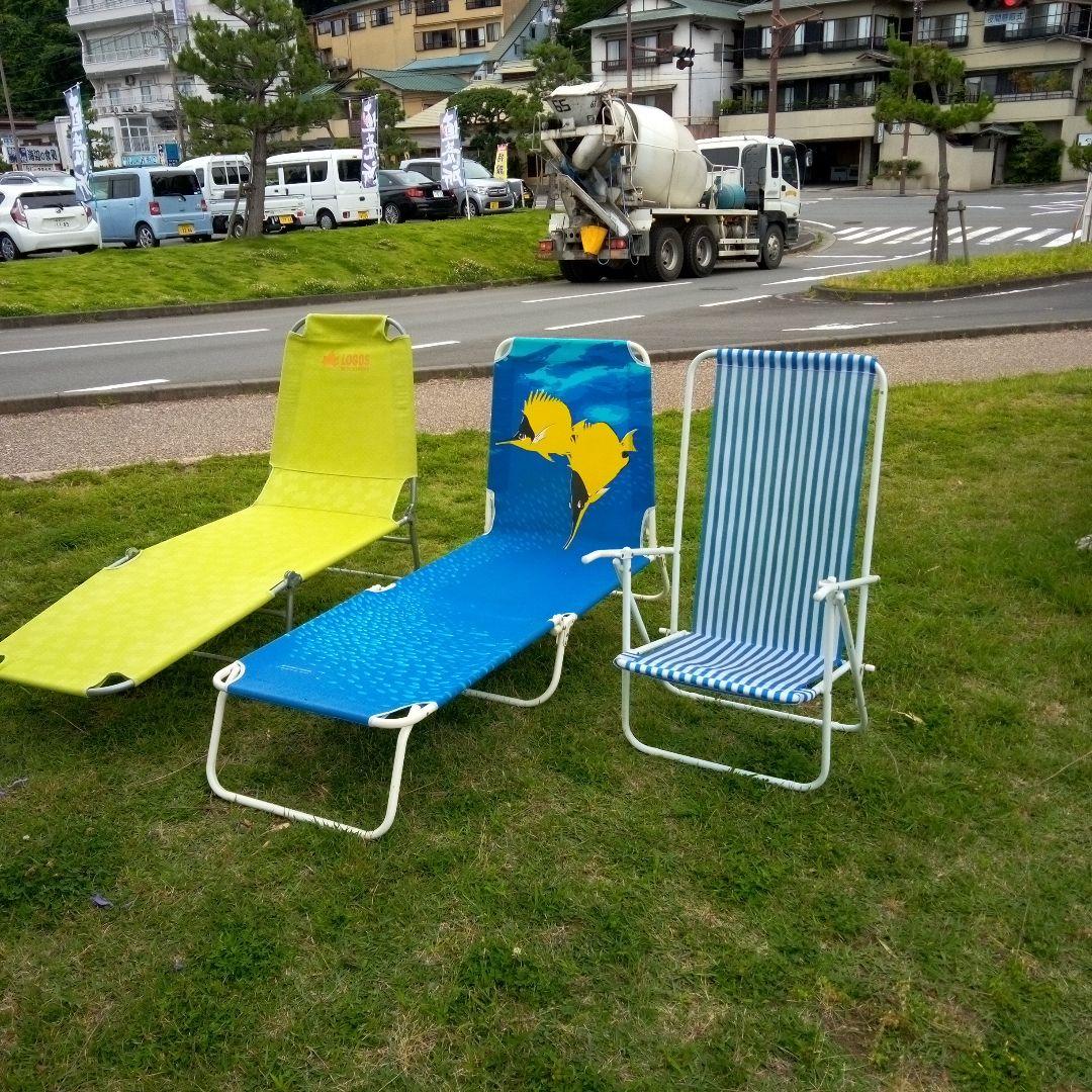 サマーベッド1個、椅子1個