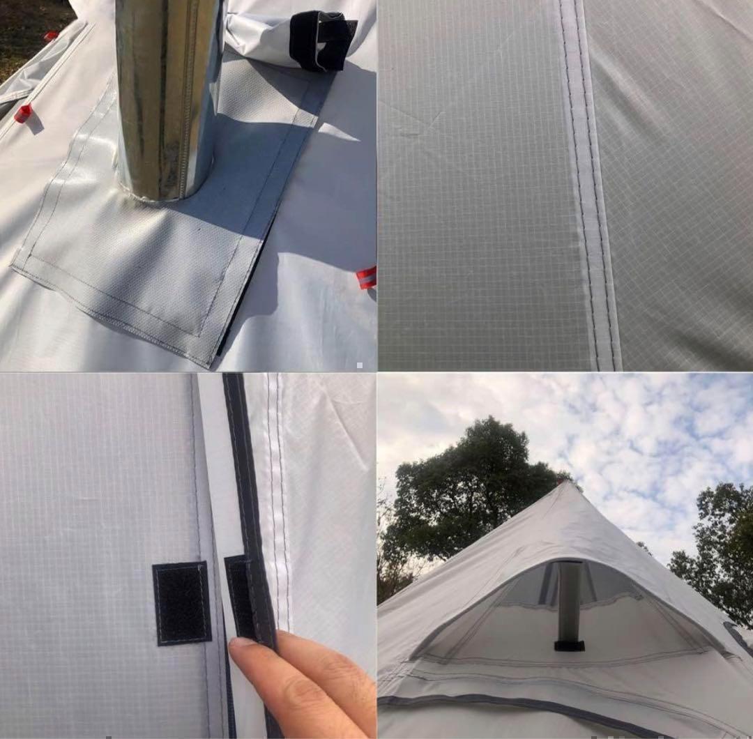 【M2970-131-100】テント　煙突穴付き　カーキ　人気カラー