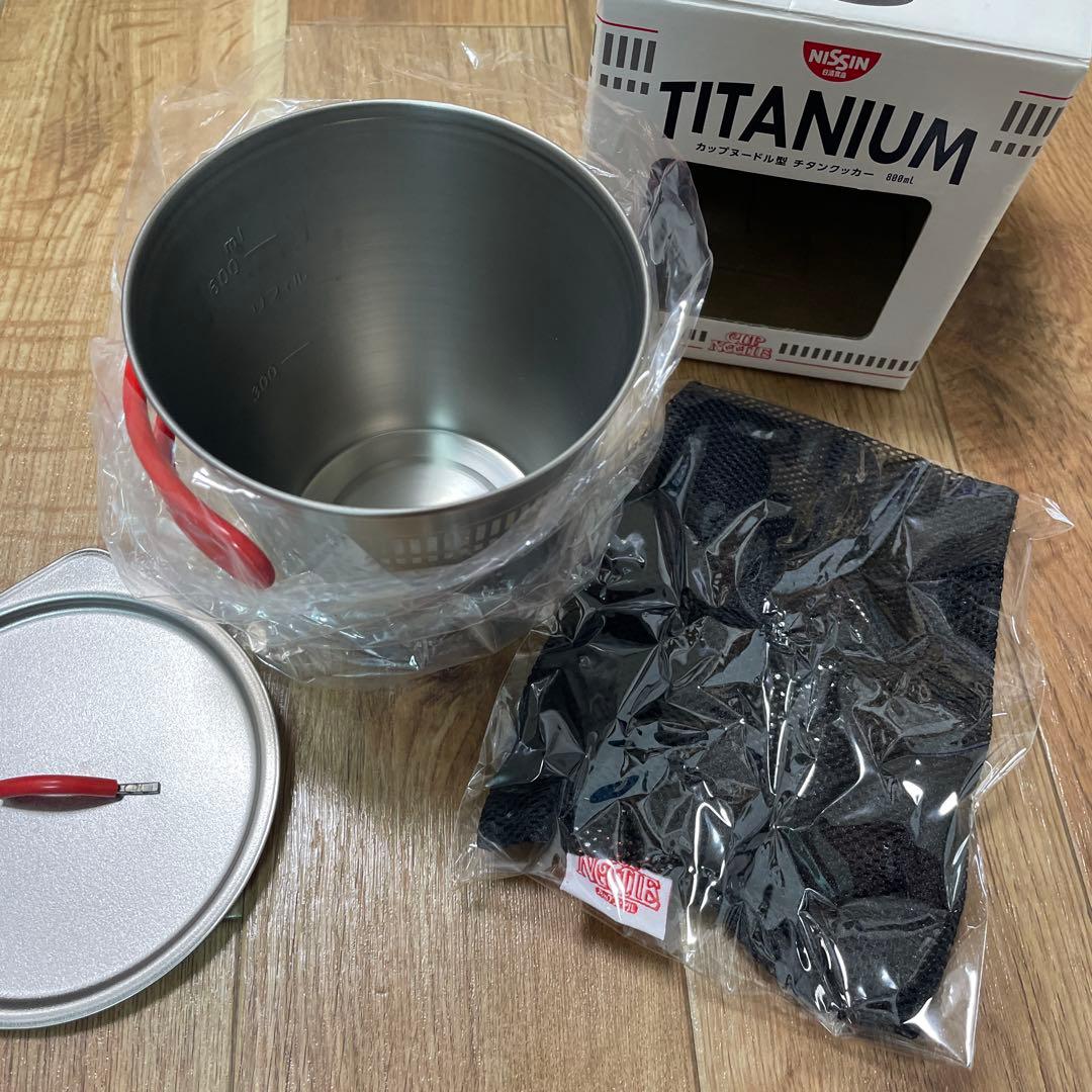 新品未使用　カップヌードル型　チタンクッカー　800ml