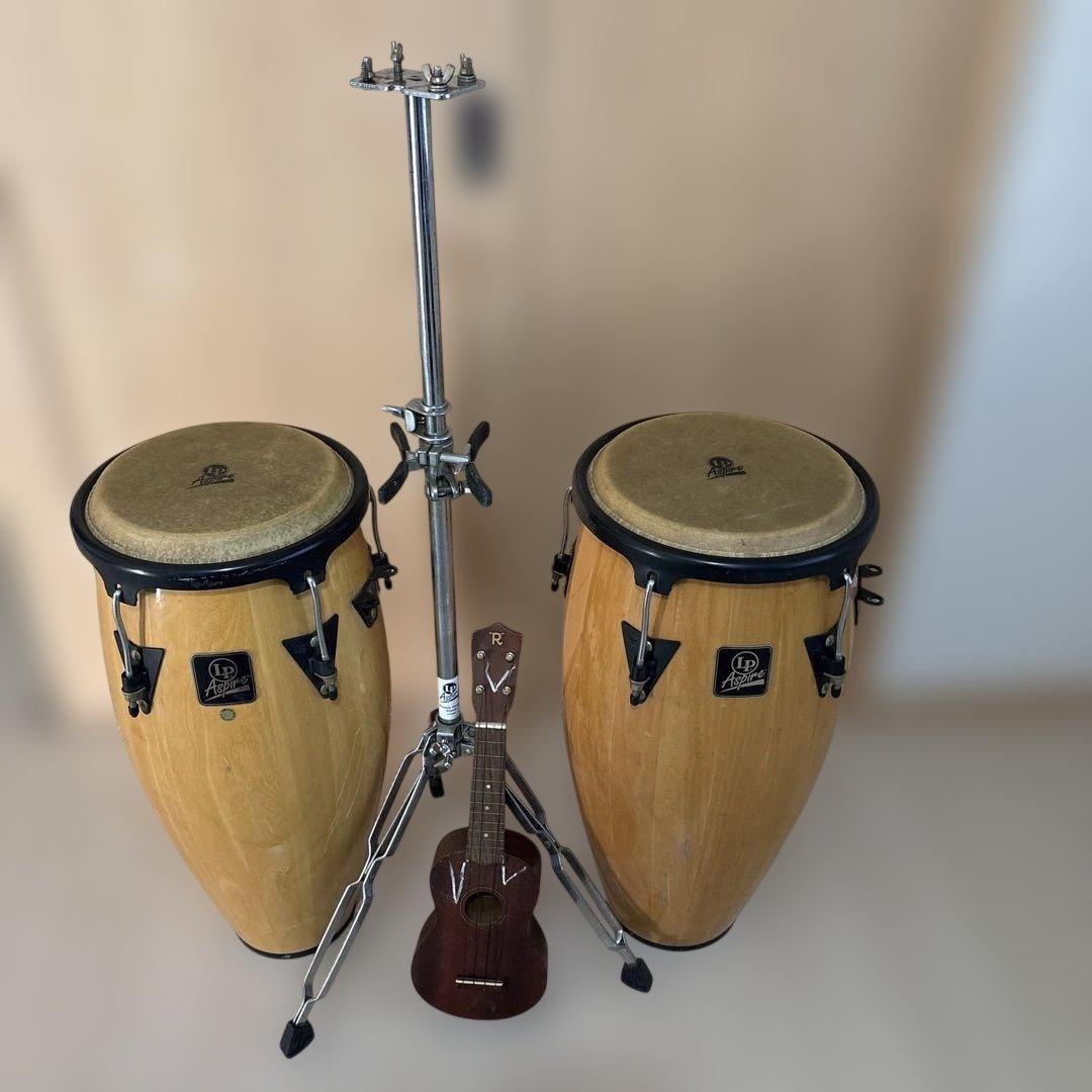 【直接お渡しor着払い~240】LP コンガ aspire スタンドセット 楽器