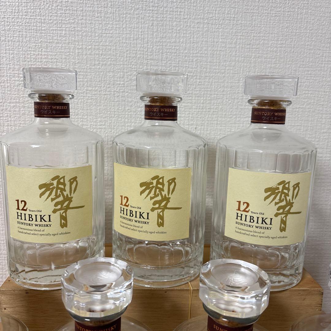 (空瓶) サントリーウイスキー　響12年　700ml 空瓶　7点セット