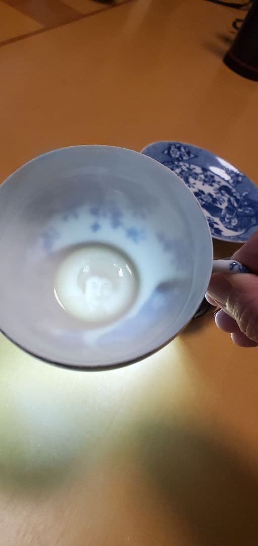 エッグシェル　透かし芸者　ティーカップ2客セット