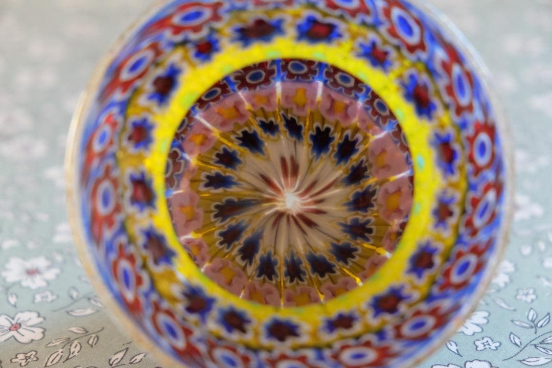 イタリア 民藝 ミルフィオリ 花瓶 検)ワイングラス 皿 江波冨士子 舩木倭帆