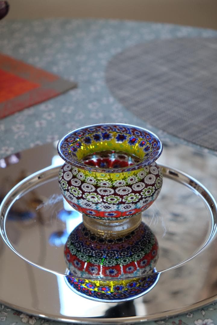 イタリア 民藝 ミルフィオリ 花瓶 検)ワイングラス 皿 江波冨士子 舩木倭帆