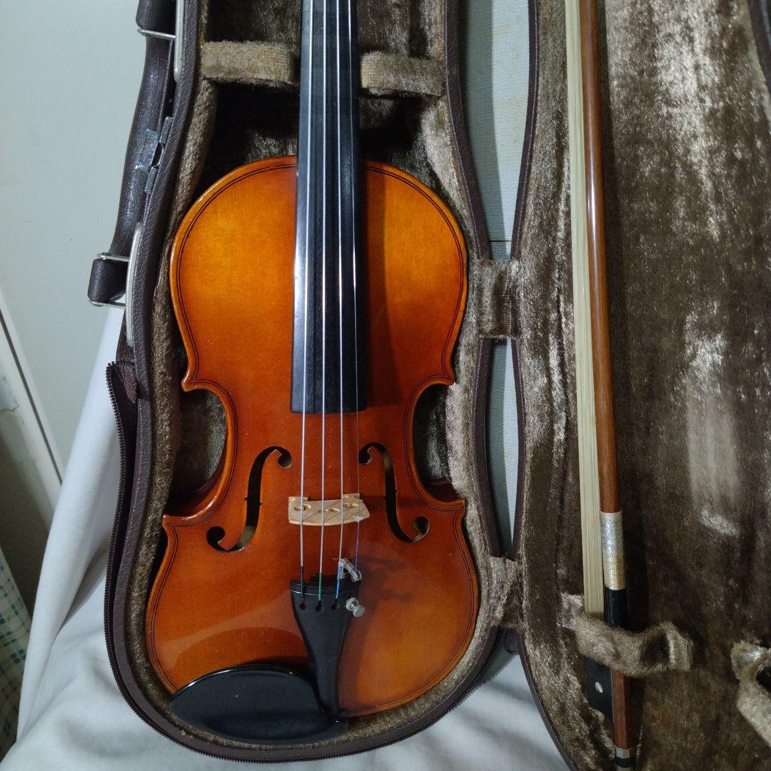 ♥7才前後の子供用♥スズキバイオリン1/4メンテ済品番280弓ケ―ス松脂肩当て付