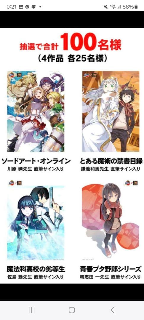 ス*中様 とある魔術の禁書目録 サイン入りキャンバスアート