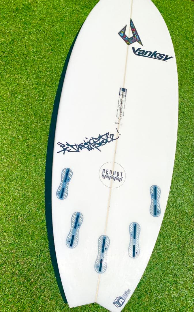 ジャスティスサーフボード　レッドホット　中古美品