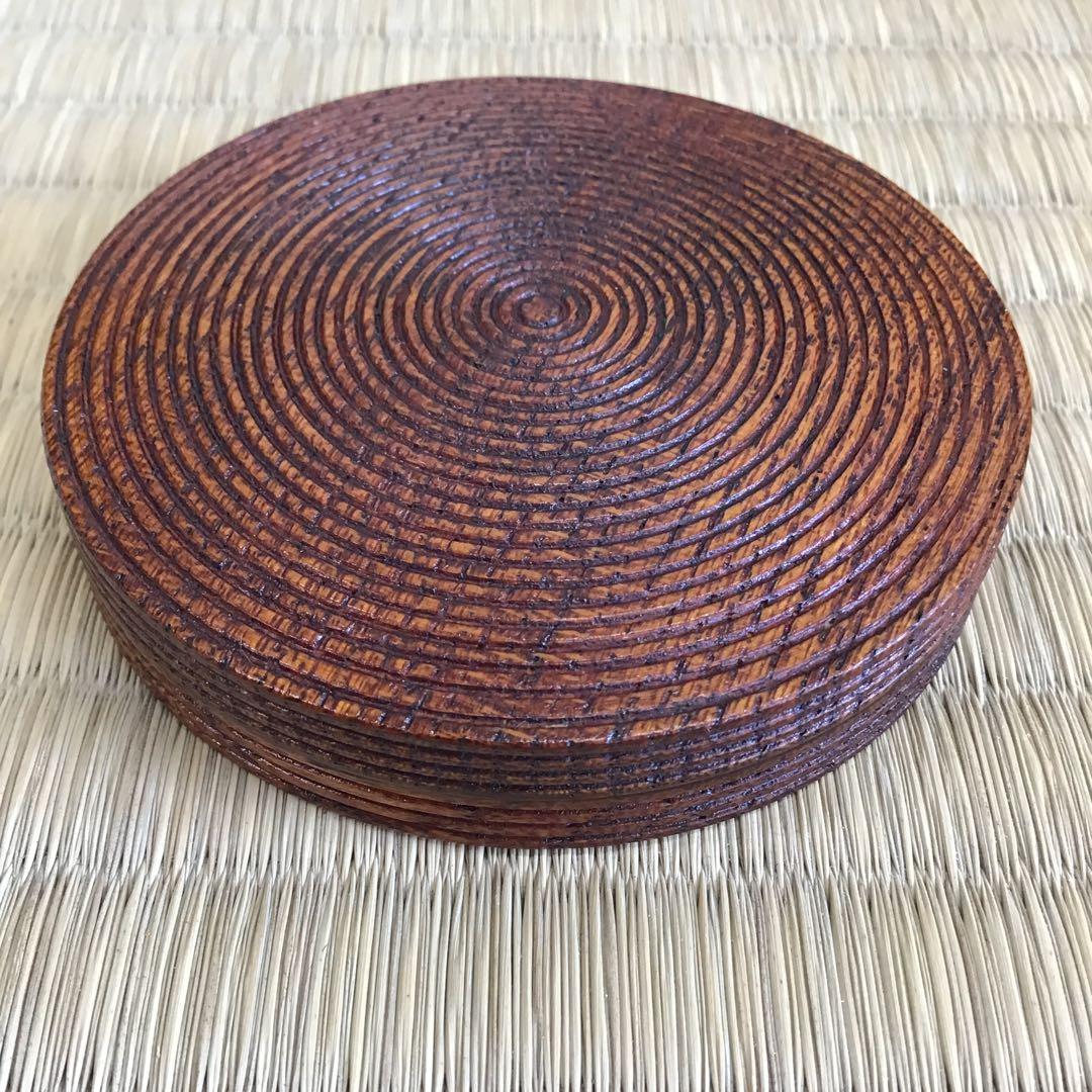 茶道具　香合　糸目丸香合　塗師保斎作　共箱　S166KG