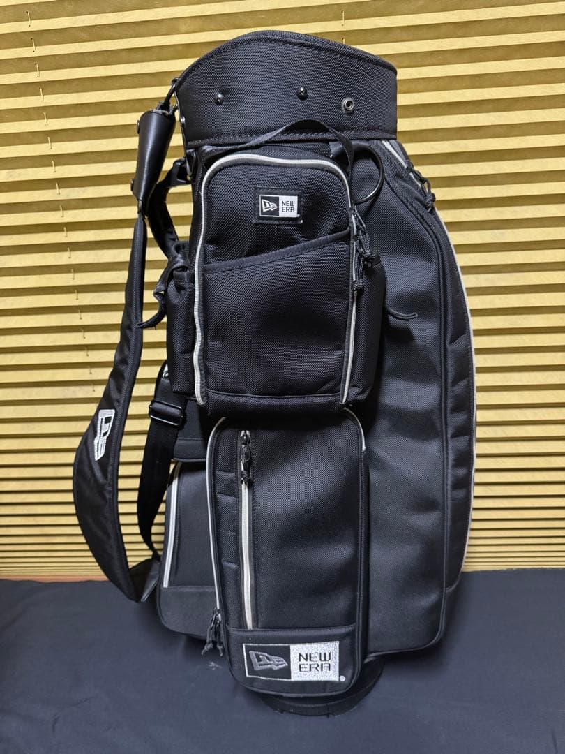 NEW ERA ゴルフキャディバッグ ブラック×シルバー
