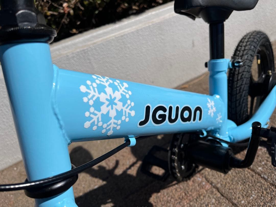 【美品】JGUON バランスバイク 青 補助輪付き
