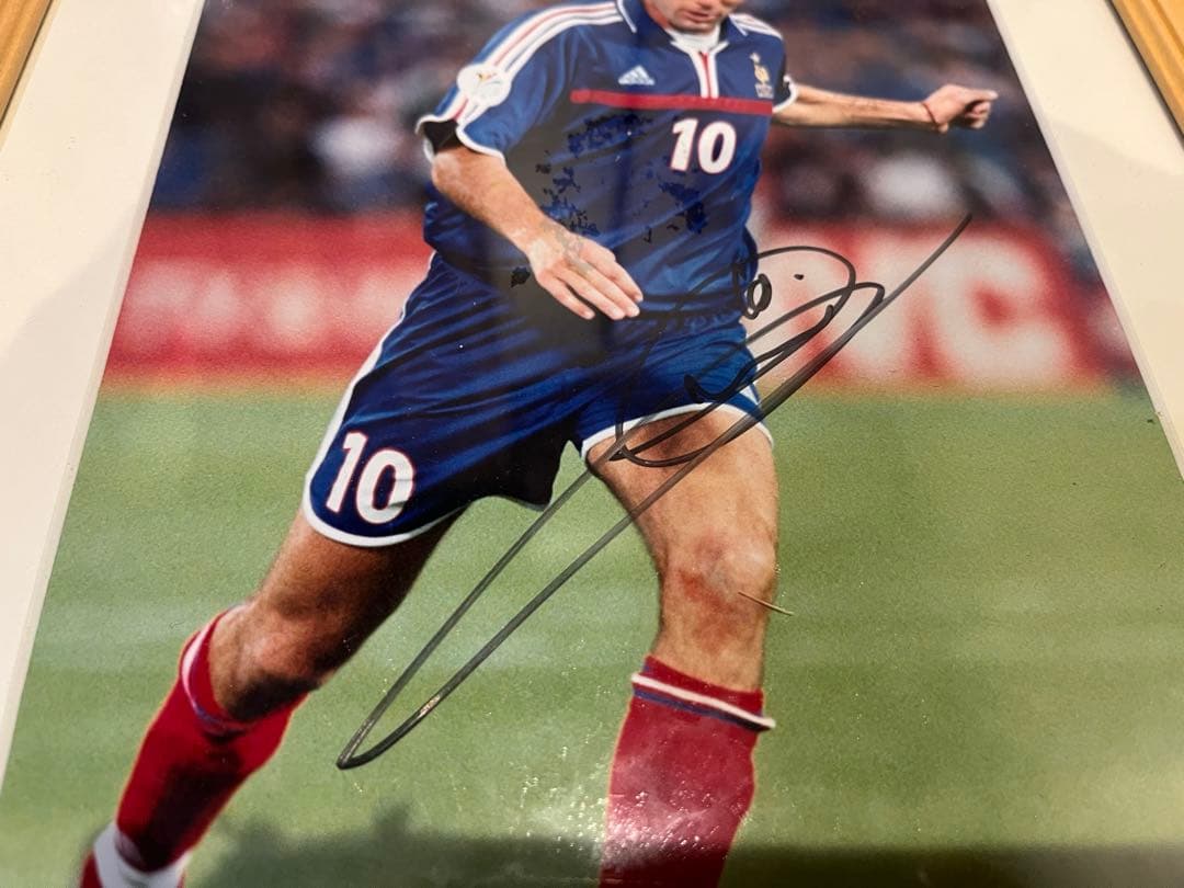 【秘蔵コレクション】元フランス代表　ジダン選手　直筆サイン入りフォト
