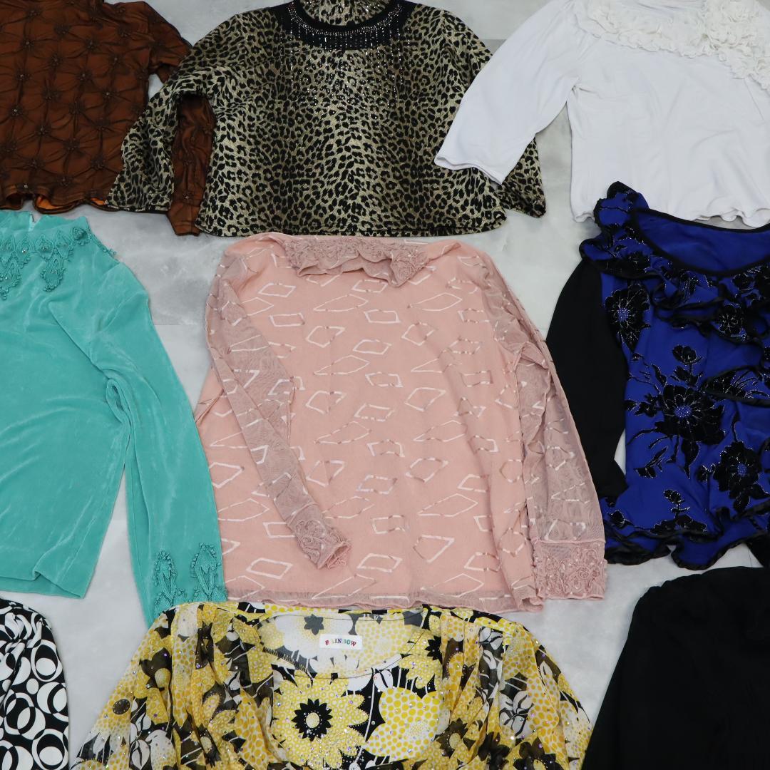 【美品 社交ダンス 衣装 レッスン着 まとめ売り】ブラウス トップス 25着