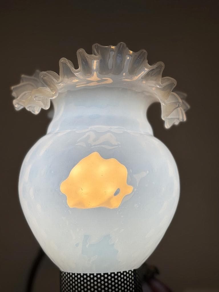 ⑧　希少　ムラーノガラス　ランプシェード　美しい繊細な光