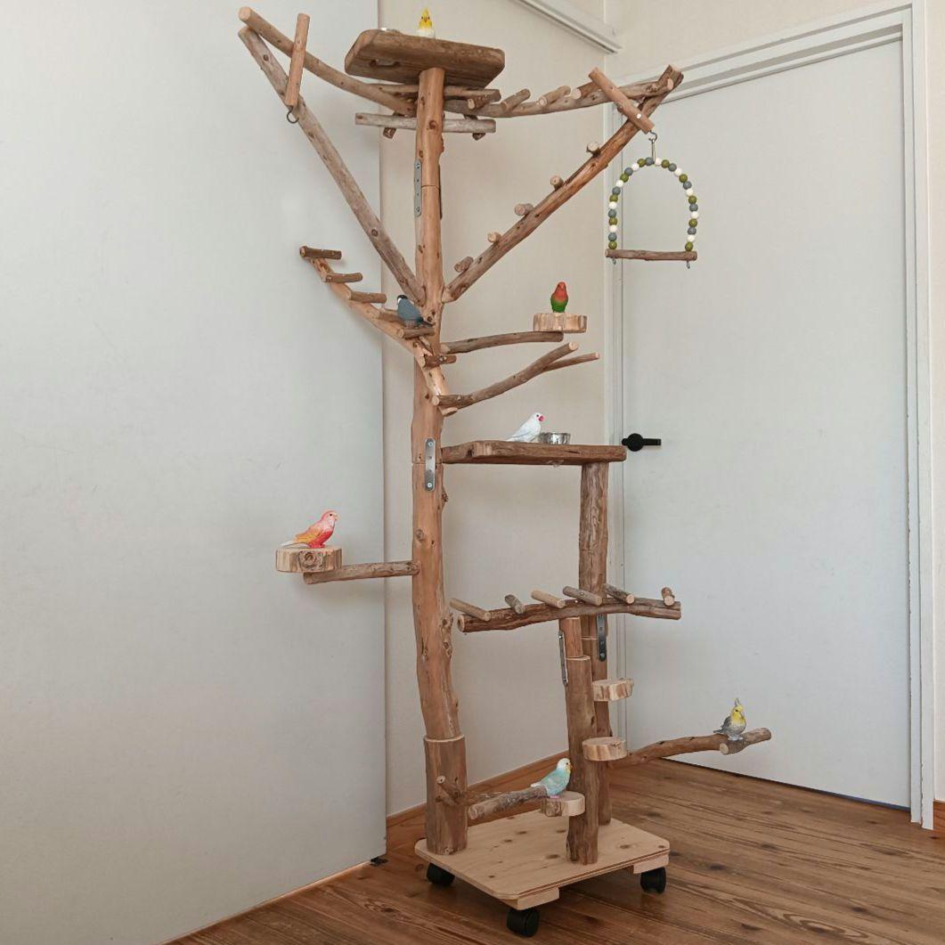 鳥羽 バードアスレチックジム大型 天然木 自然木 流木 インコ おもちゃ