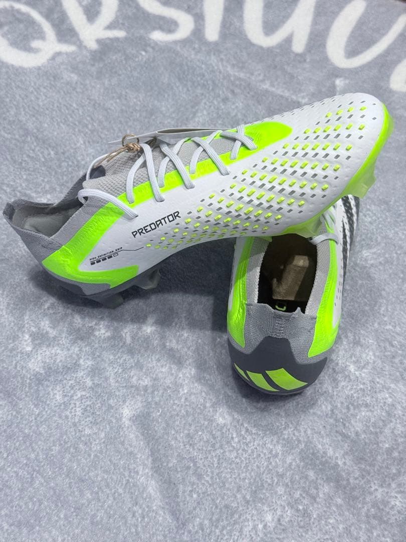 adidas Predator サッカーシューズ ホワイト/ライムグリーン