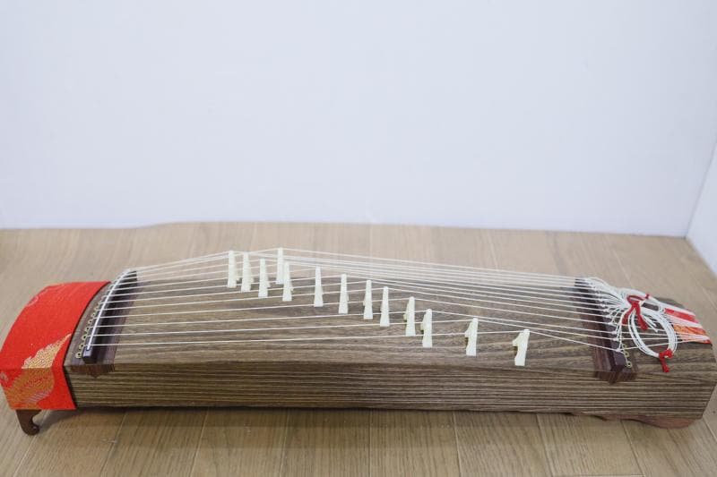 綺麗◆文化琴　短琴　13弦　和楽器　十三弦　◆全長60㎝◆誰でも弾ける!