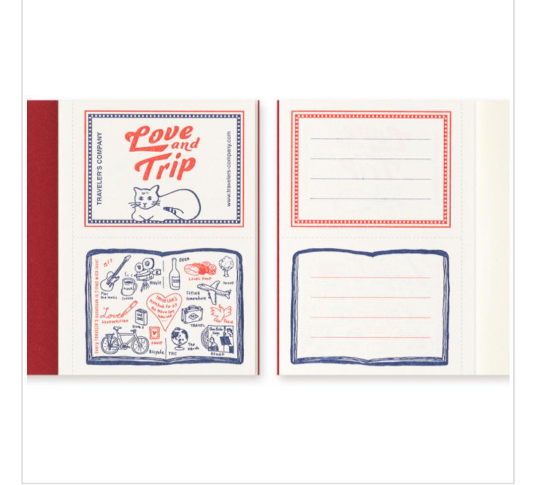 トラベラーズノート LOVE AND TRIP レッド　パスポート　ペンホルダー