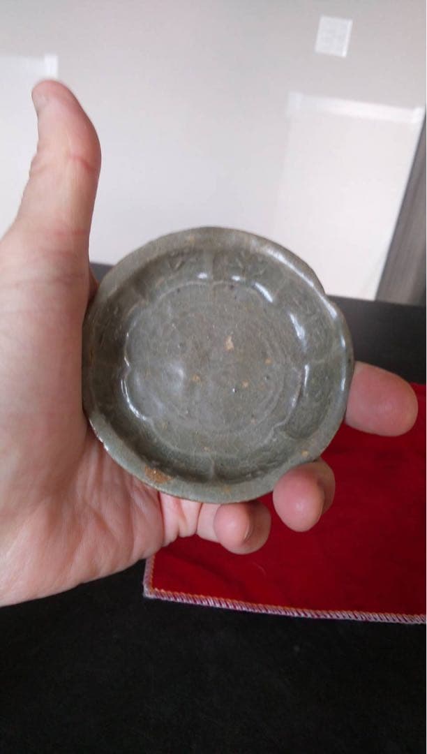 高麗青磁　豆皿　李朝　朝鮮美術　アンティーク　古陶磁　韓国美術