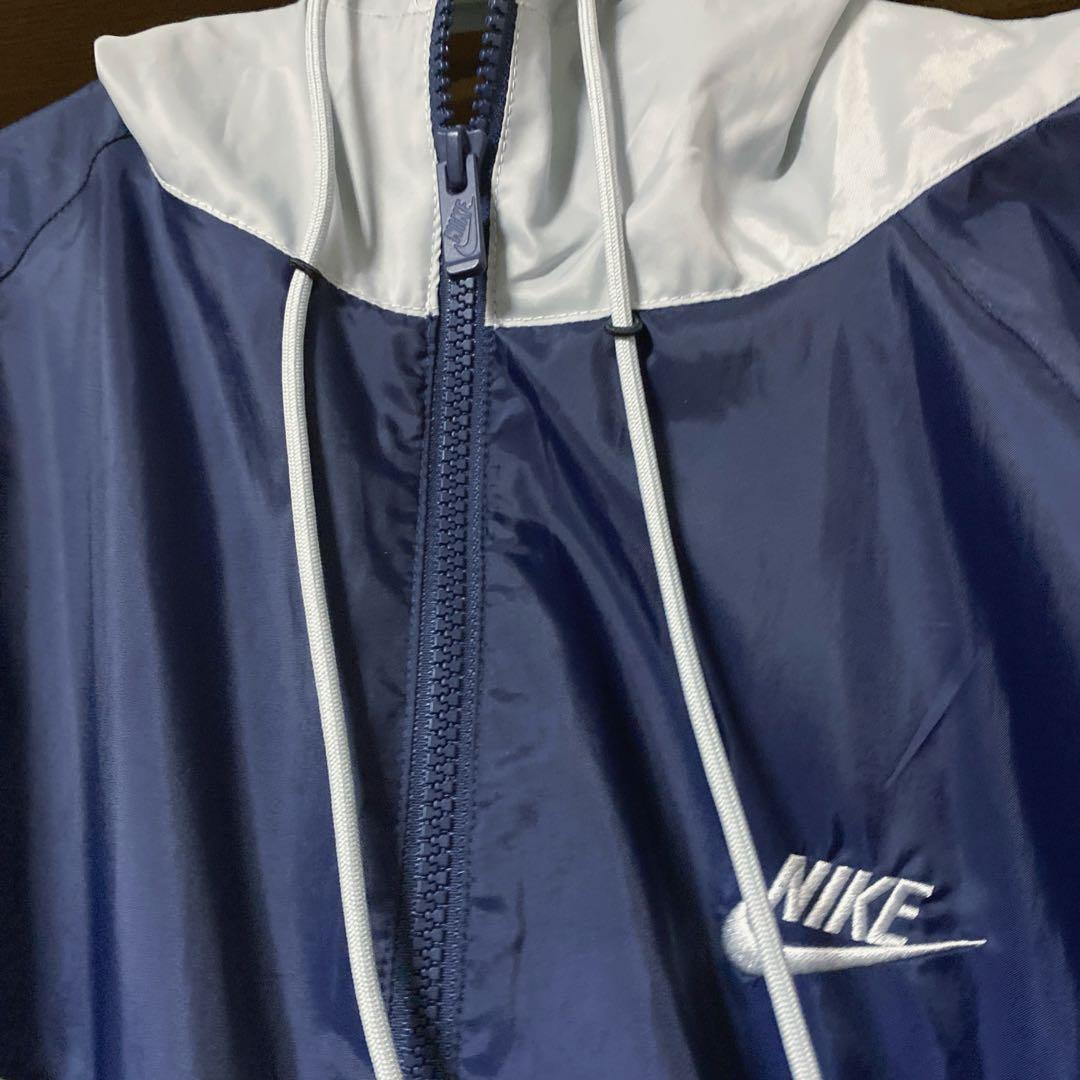 美品NIKE ナイロンジャケット　グレー　ネイビー