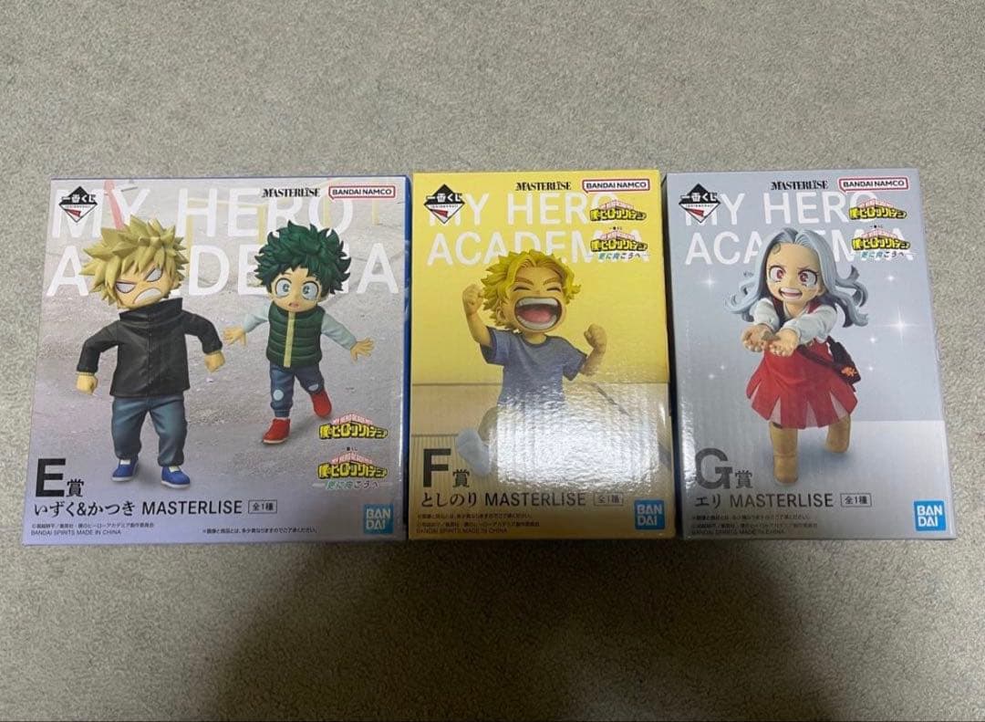 ヒロアカ 一番くじ E賞 F賞 G賞 フィギュア 3点セット