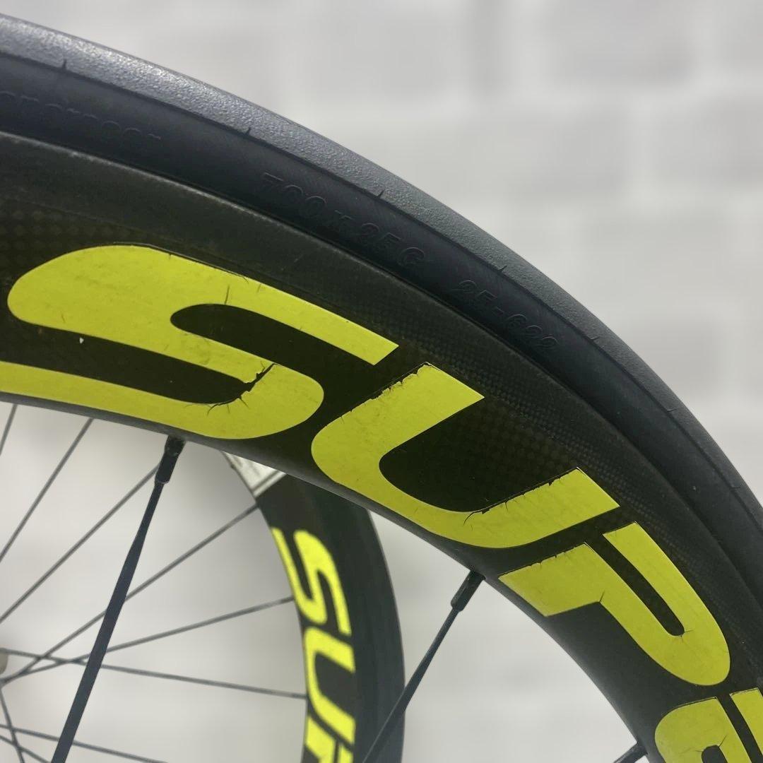 SUPER TEAM カーボンホイール クリンチャー 前後ホイール 11S