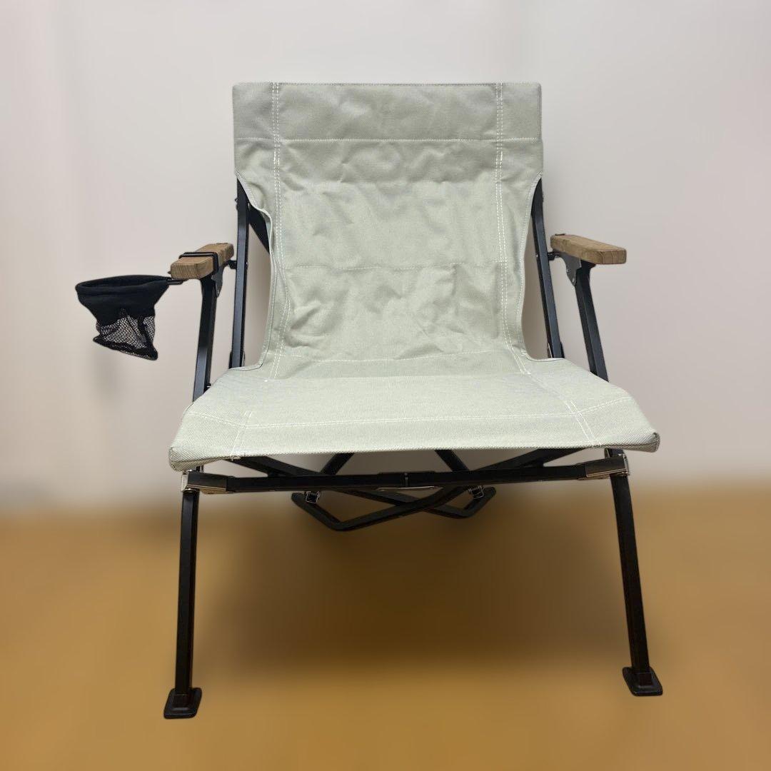  peak ローチェア　ショート　アイボリー ＋ローチェアカップホルダー