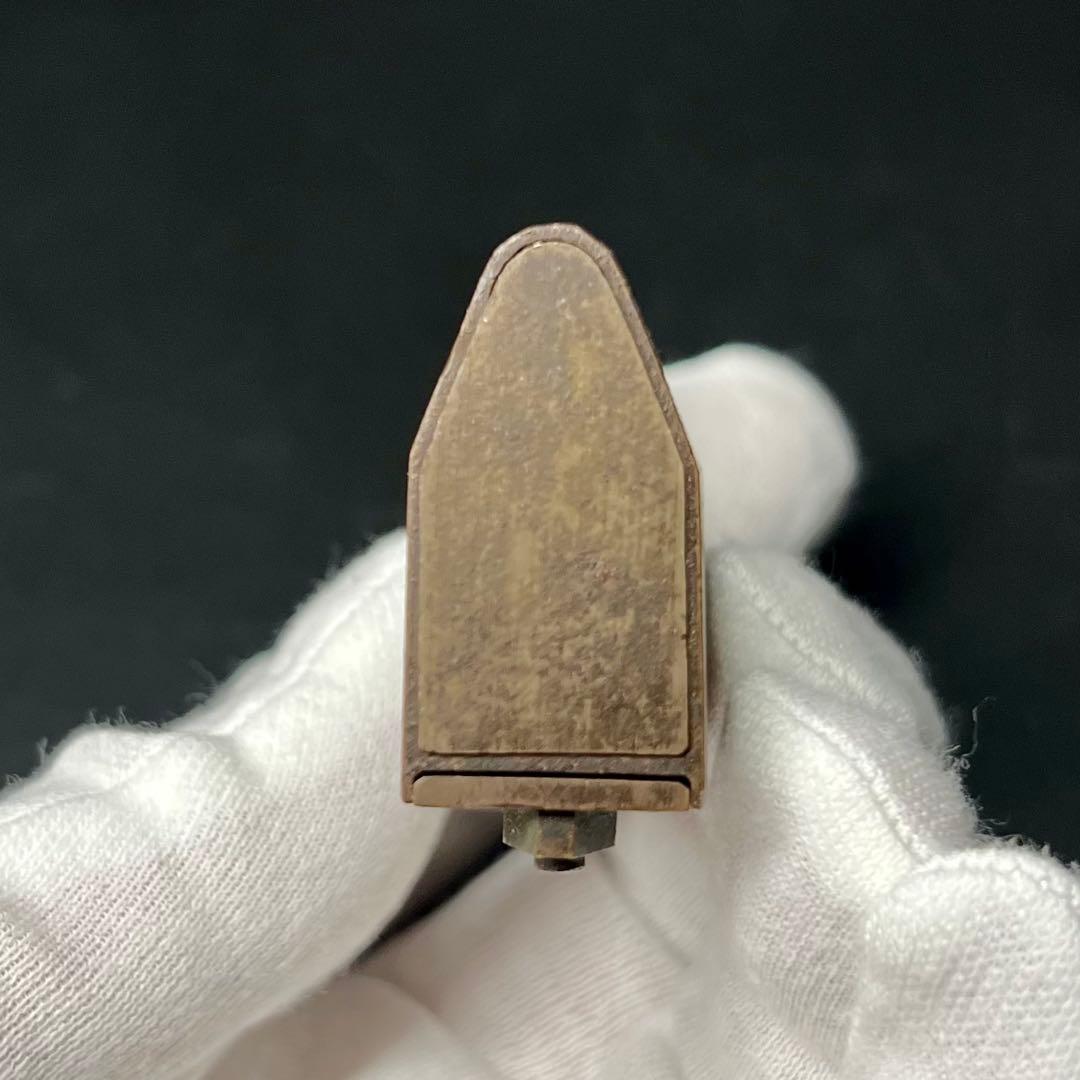 ◎古道具 庵々◎清末〜民国期 真鍮製カラクリ錠前 剣文様 ビットキー付◎珍品中国