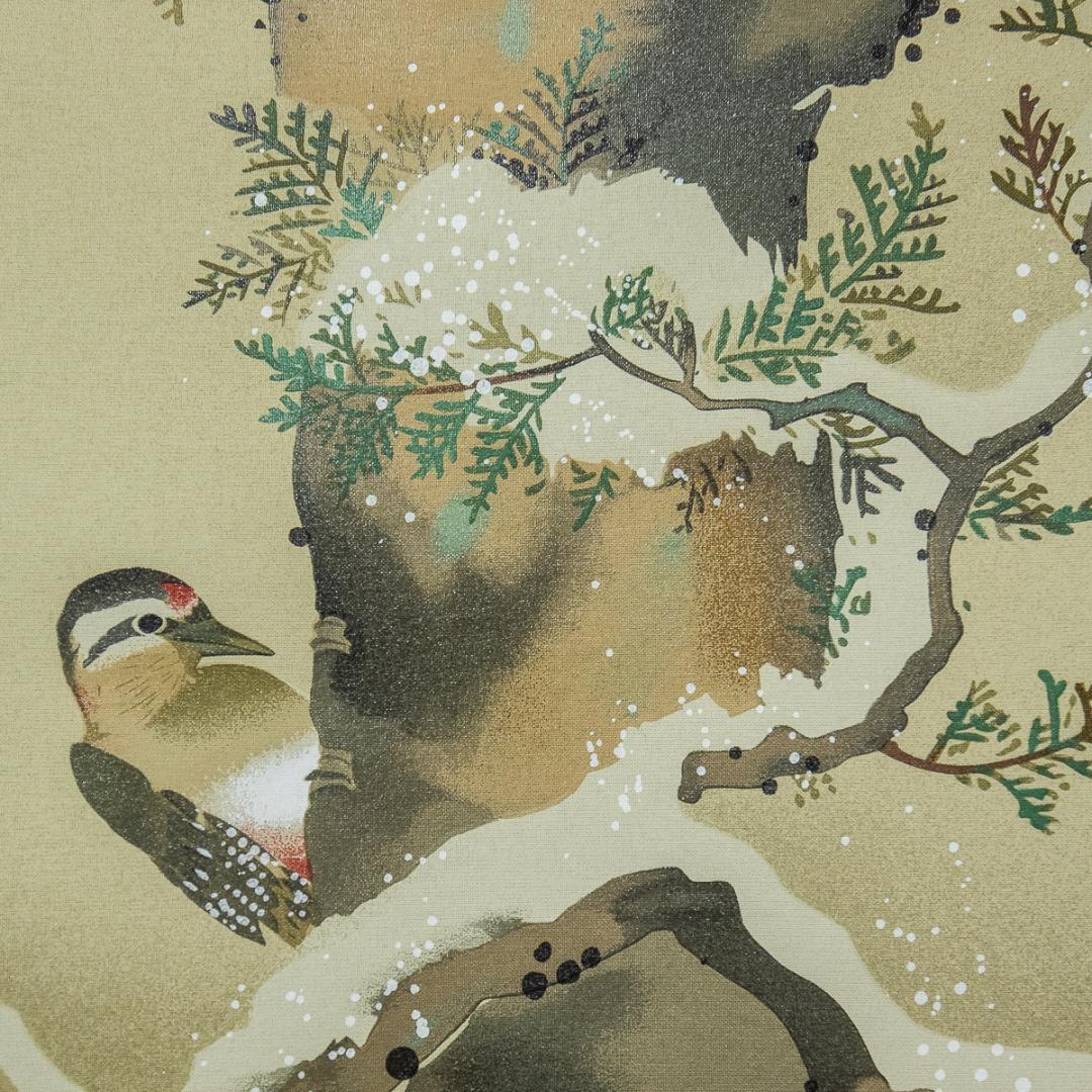 掛軸-1193　酒井抱一　檜に啄木鳥図　十二ケ月花鳥図　限定480部の209番