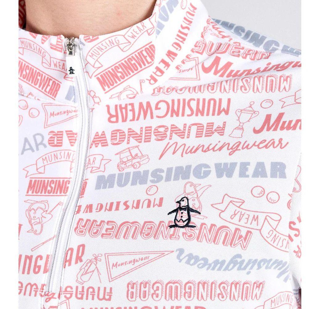 Munsingwear ロゴ 総柄 プリント 長袖 ジップアップ 3L