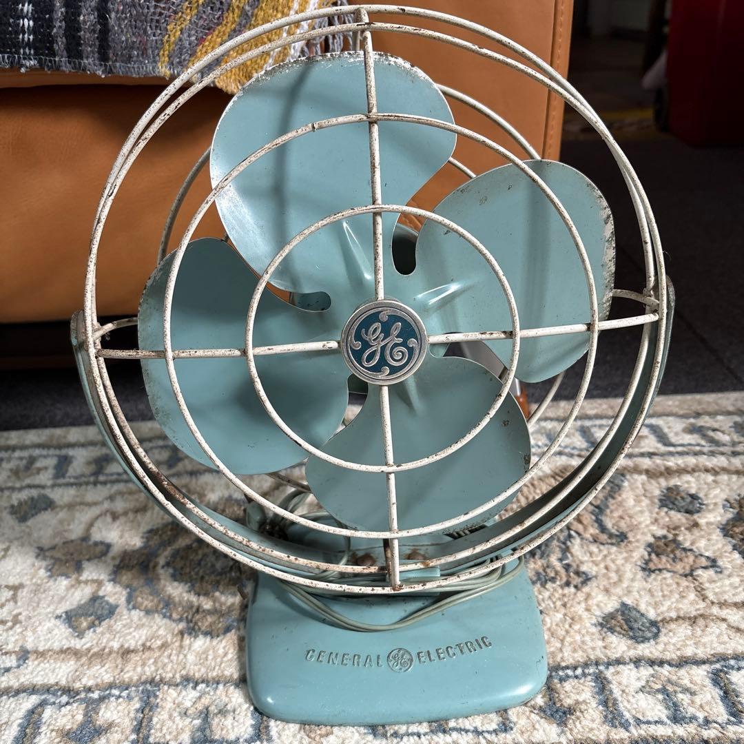 超希少 50s General Electric 扇風機 ライトブルー