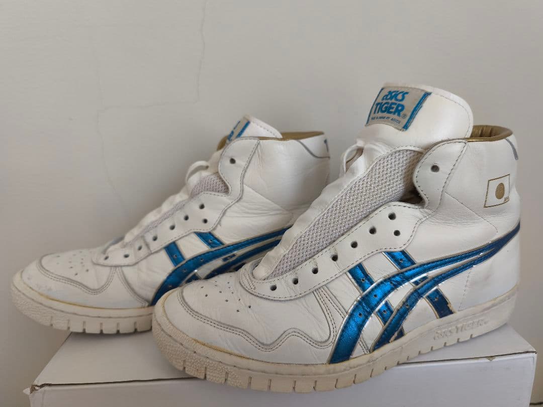 ASICS TIGER ハイカットシューズ ホワイト/ブルー【日本製】