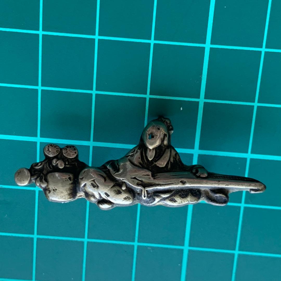 蟹　弁財天　インテリア　ピンバッジ　昭和レトロ　古道具　ビンテージ　希少