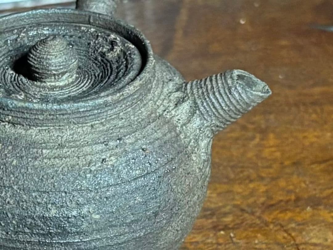 南蛮焼　横持手急須　昌平　寶山　雲林院寶山　煎茶道具