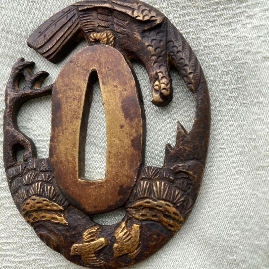 鍔　真鍮　透かし　鐔