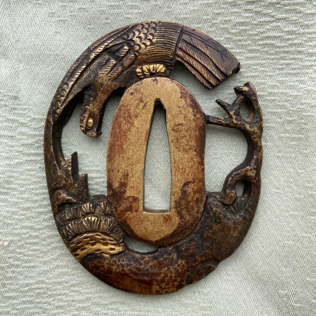 鍔　真鍮　透かし　鐔