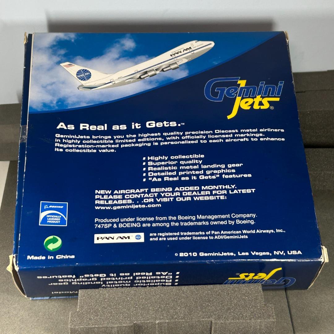 1/400 ジェミニジェッツ B747-SP パンナム N532PA 外箱傷み有
