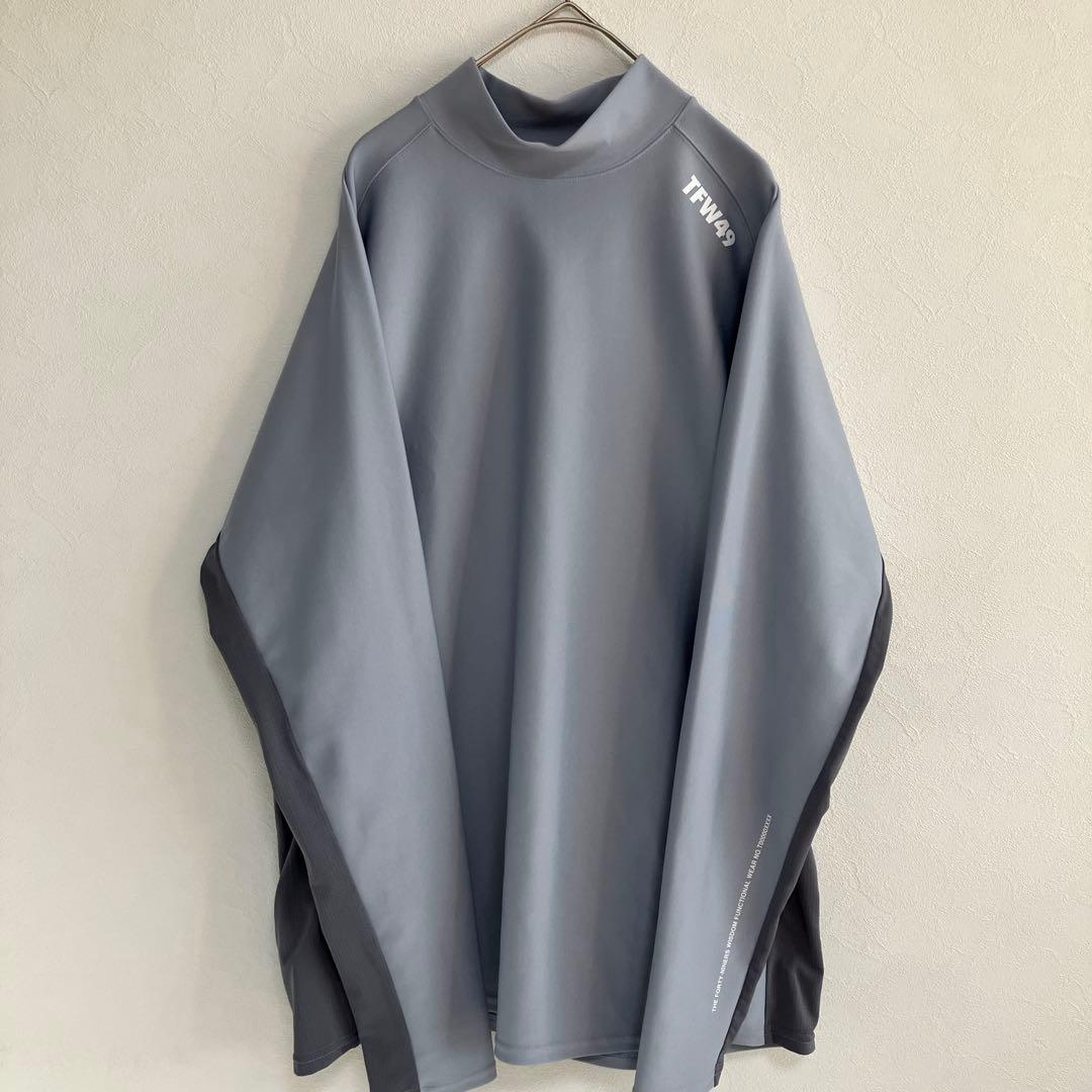 【極美品】TFW49 モックネック 長袖シャツ XL サイドメッシュ 日本製