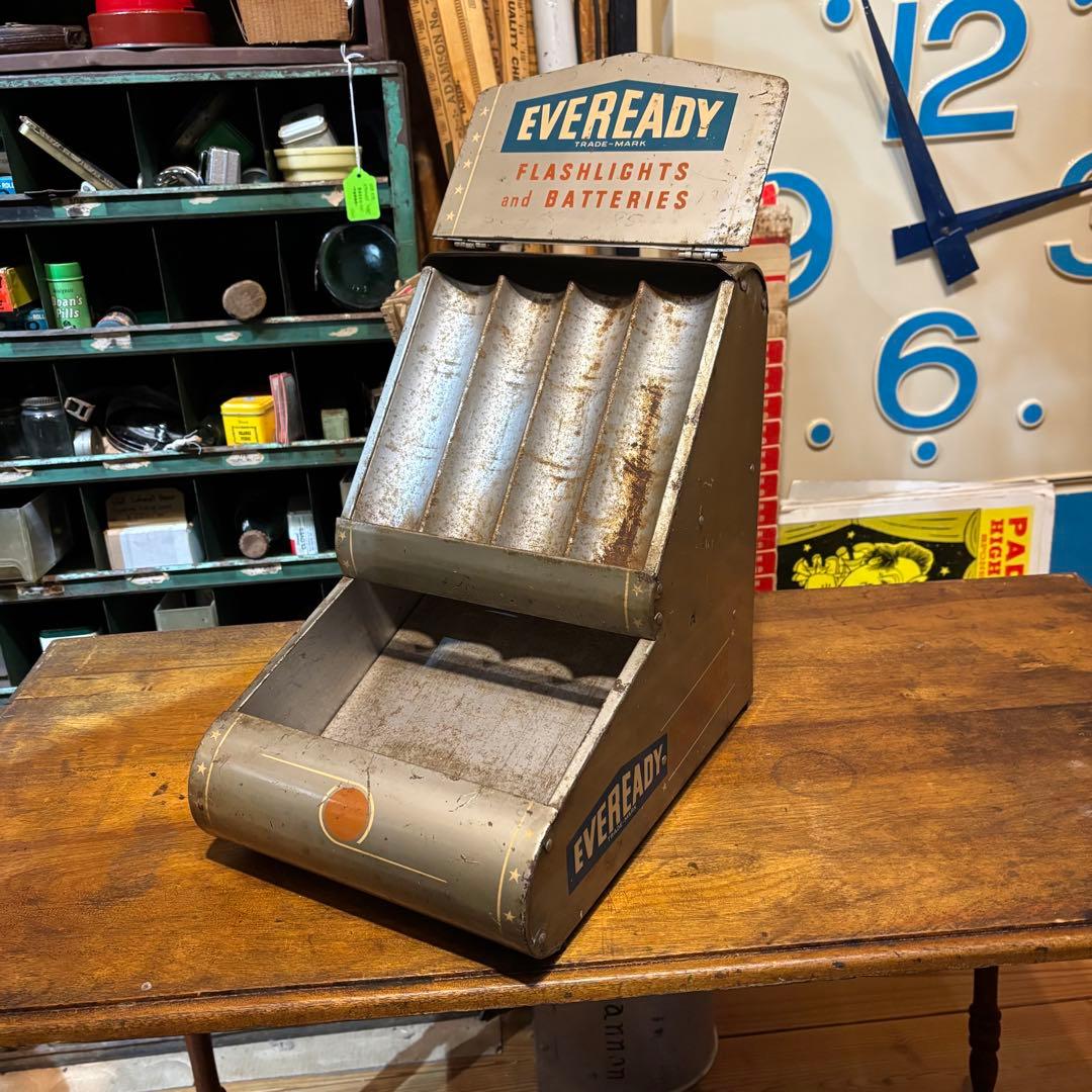アンティーク雑貨 USA VINTAGE EVEREADY store display 50s