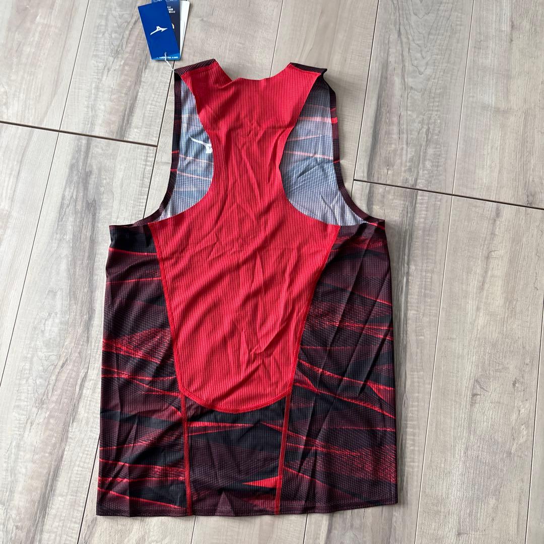 Mizuno 陸上用シャツ 赤/黒 MTC