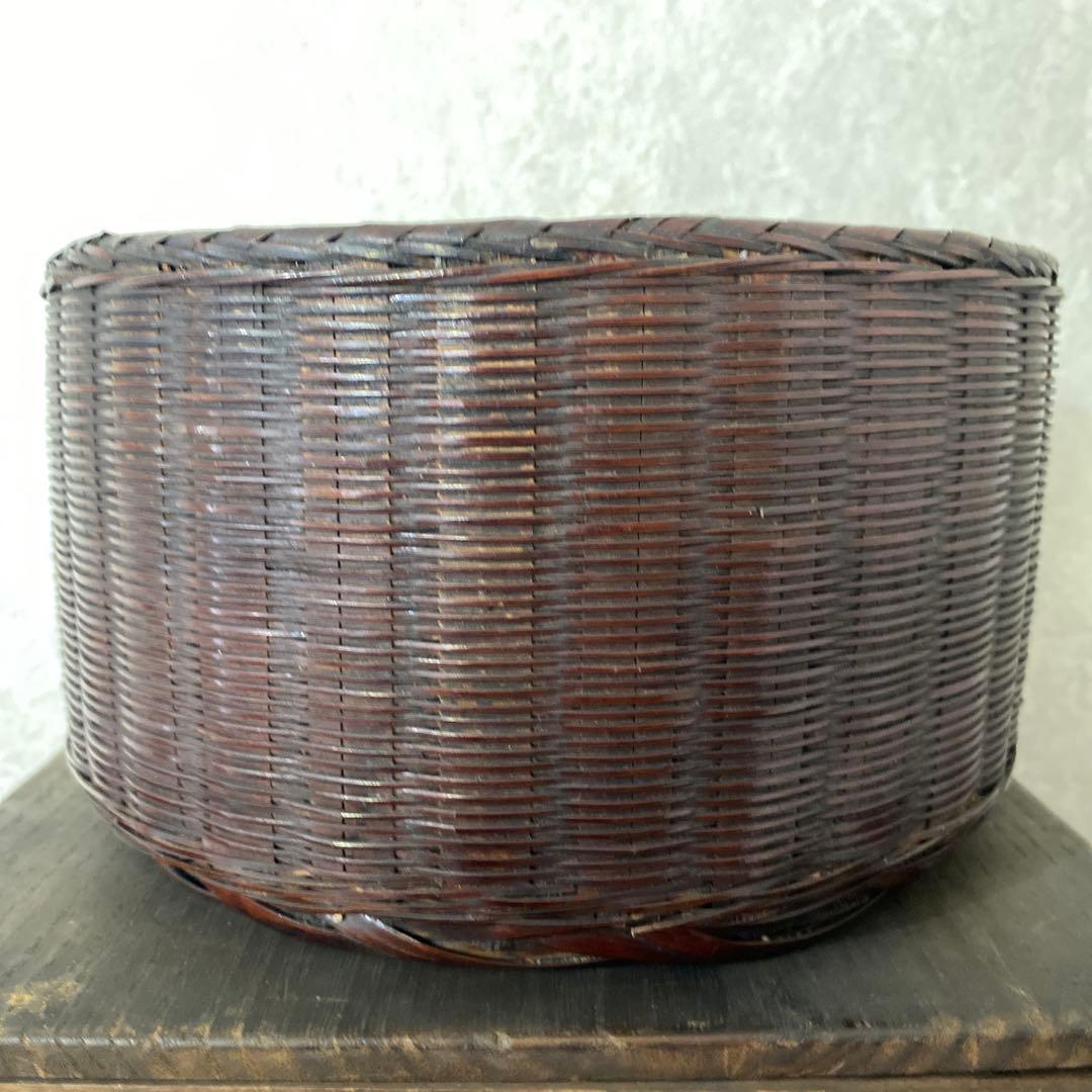 時代　炭斗　煎茶　竹細工　籠