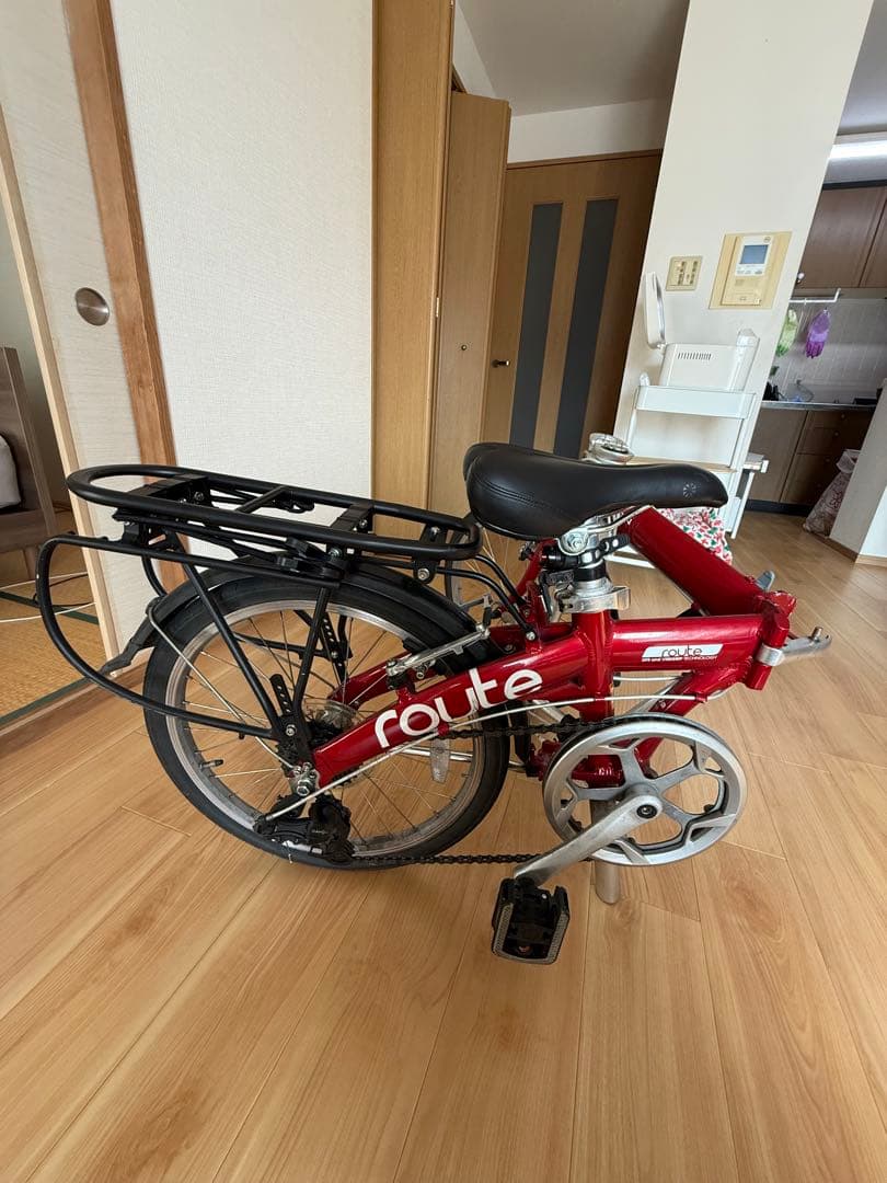 赤ちゃんさん専用　折りたたみ自転車 ROUTE ルビーレッド