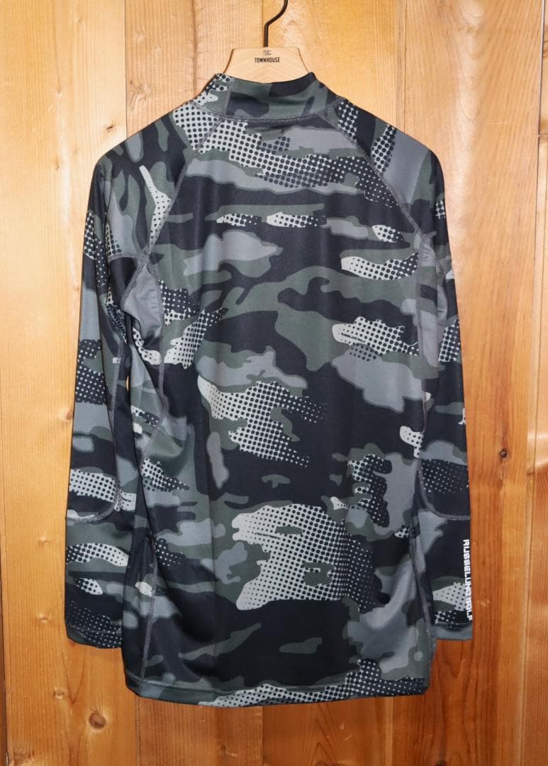 新品 ラッセルノ ゴルフ ルチャマスク モックネックカモフラシャツ (5/L)Ⓗ