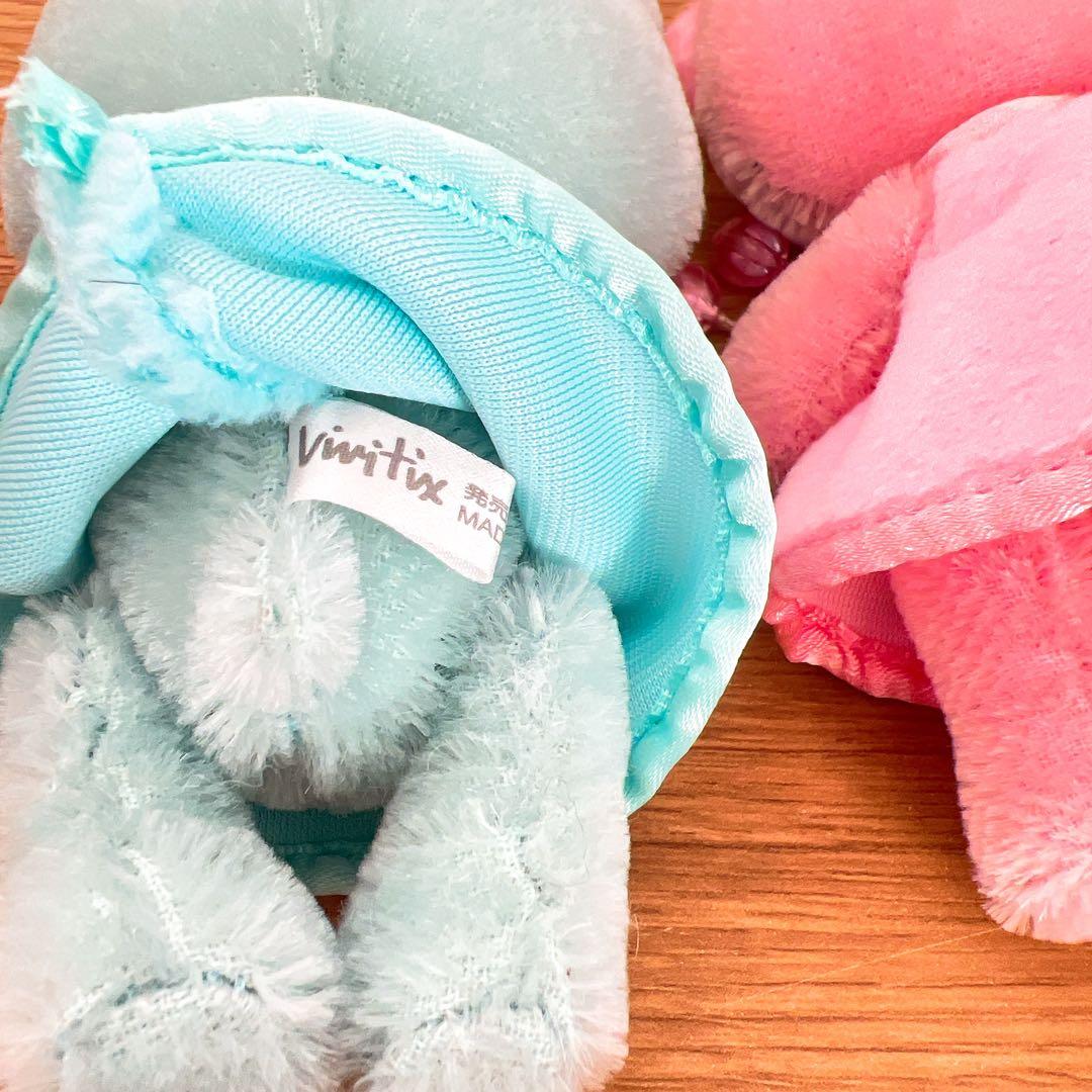 Sanrio ハローキティ　vivitix モヘアドール　ピンク　ブルー