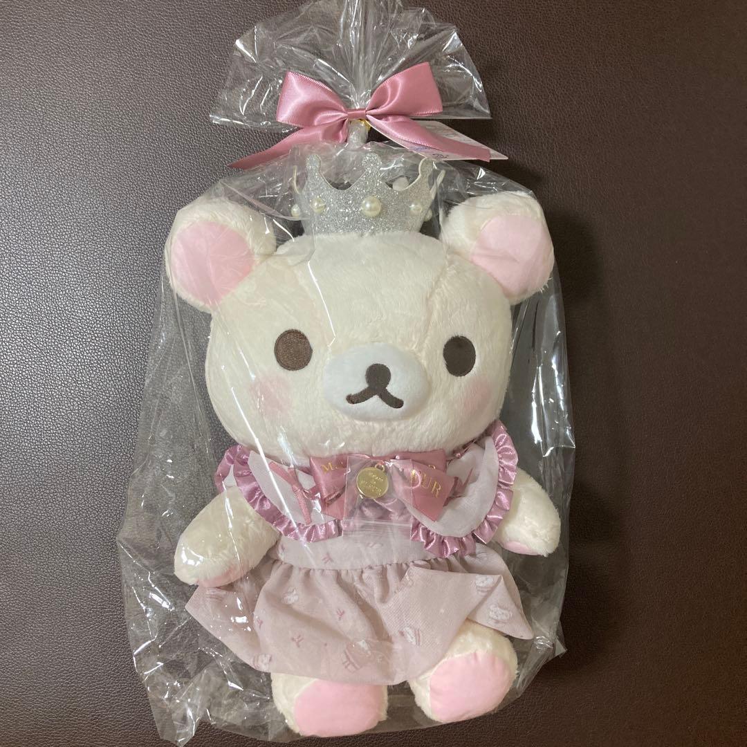 リラックマ　メゾンドフルール　スペシャルぬいぐるみ　バッグチャーム　ステッカー付