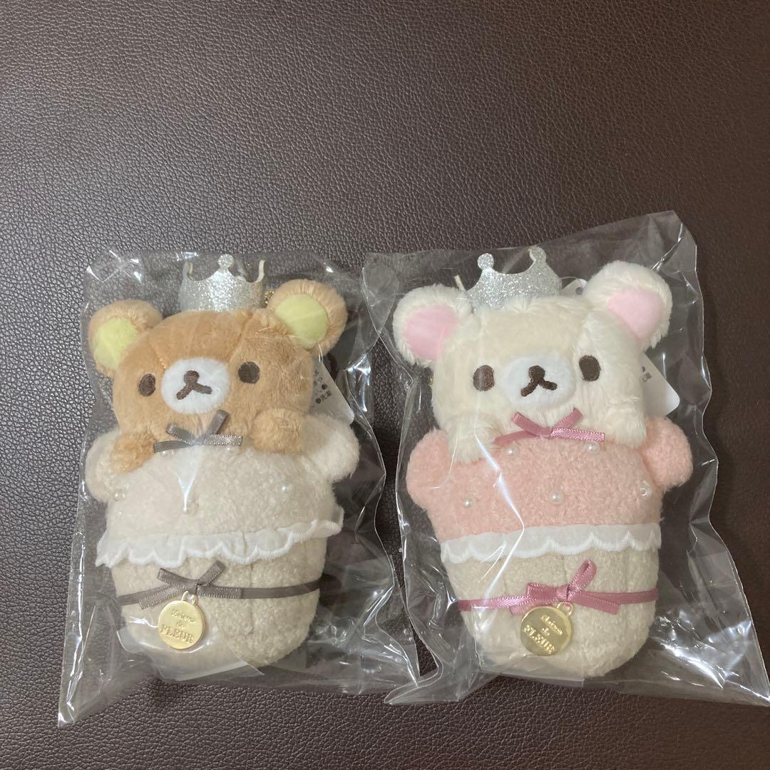 リラックマ　メゾンドフルール　スペシャルぬいぐるみ　バッグチャーム　ステッカー付