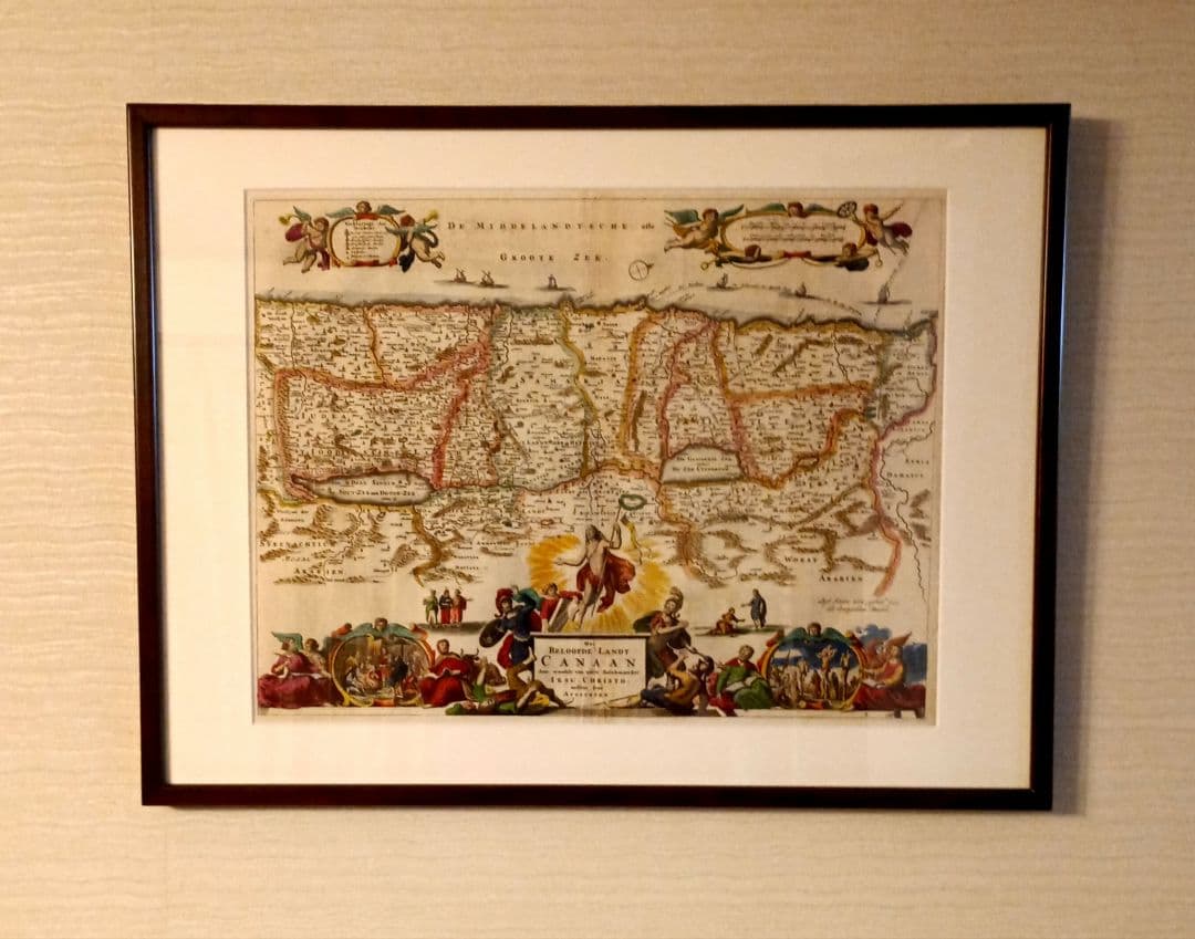 額装品 17世紀　ストペンダール「CANAAN」　イスラエル　聖地　稀少